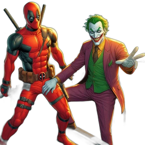 comic book art, concept art, two, iconic transparent PNG cut-out
