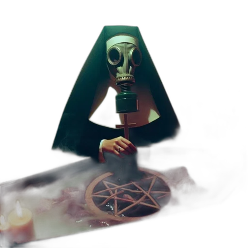 mask, robot, staff, creature transparent PNG cut-out