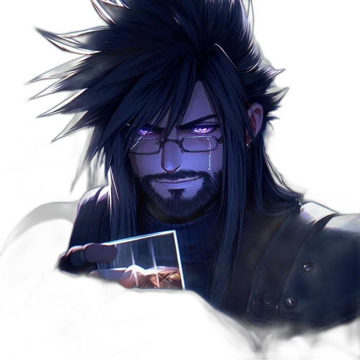 hair, staff, face, weapon transparent PNG cut-out