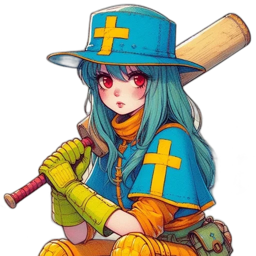 staff, sword, weapon, hat transparent PNG cut-out