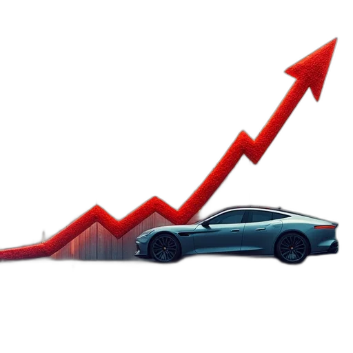 car, chart, depicting, decline transparent PNG cut-out
