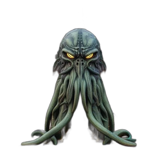 creature, mask, concept art, 3d render transparent PNG cut-out