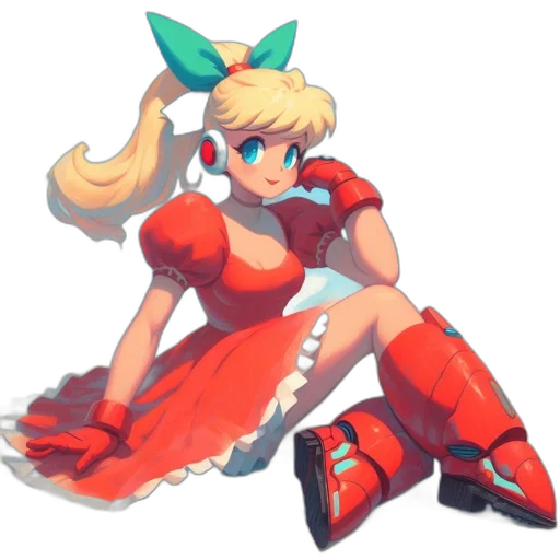 dress, robot, weapon, staff transparent PNG cut-out