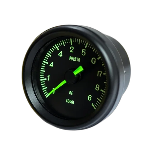 3d render, black, analog, gauge transparent PNG cut-out