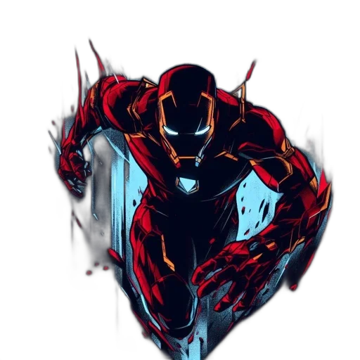 robot, comic book art, concept art, pixel art transparent PNG cut-out