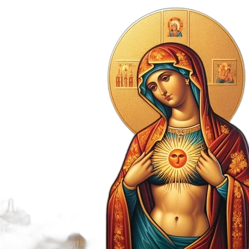 emblematic, female, figure, representing transparent PNG cut-out