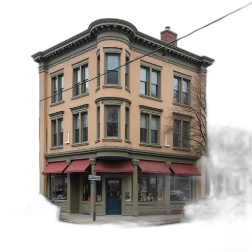 building, concept art, 3d render, photorealistic transparent PNG cut-out