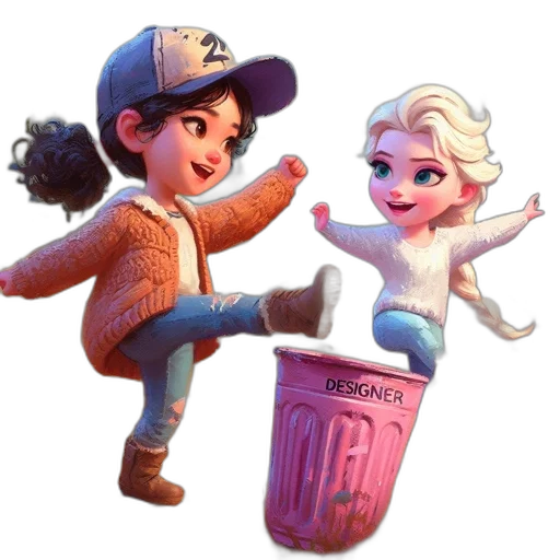 concept art, 3d render, cartoon, pixel art transparent PNG cut-out