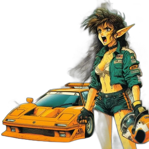 car, weapon, concept art, comic book art transparent PNG cut-out