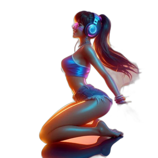 concept art, fantasy art, cyberpunk, 3d render transparent PNG cut-out