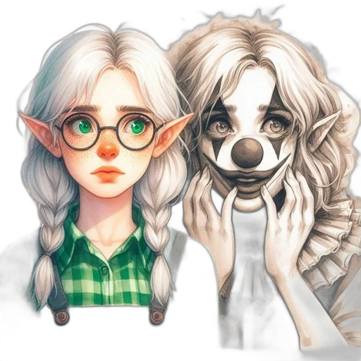 mask, face, creature, fantasy art transparent PNG cut-out