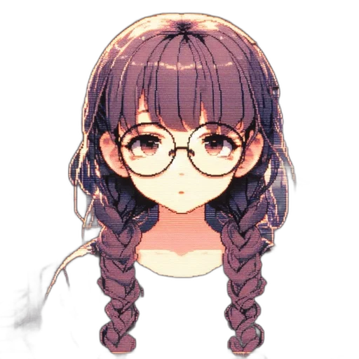 hair, face, staff, dress transparent PNG cut-out