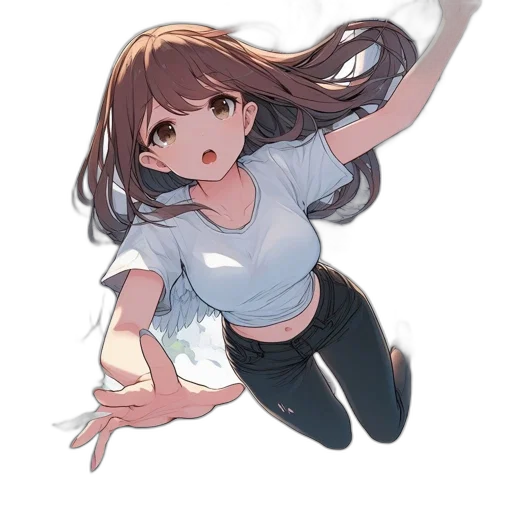 hair, creature, weapon, staff transparent PNG cut-out