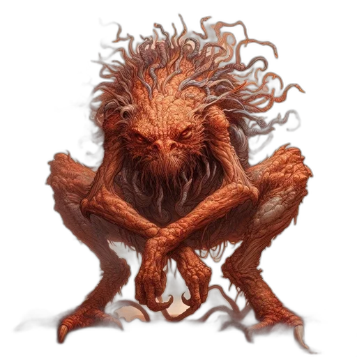 creature, hair, dragon, animal transparent PNG cut-out