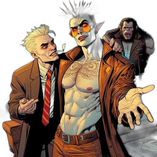 jacket, comic book art, concept art, cyberpunk transparent PNG cut-out