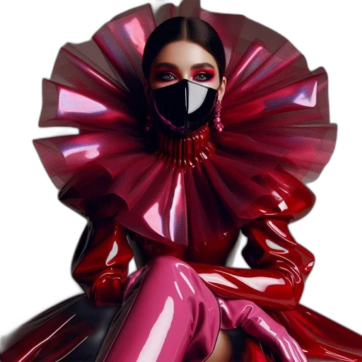 mask, dress, umbrella, flower transparent PNG cut-out