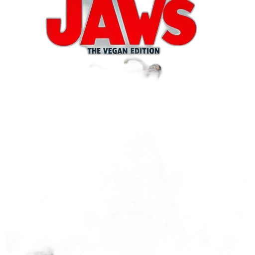 concept art, poster, jaws, vegan transparent PNG cut-out