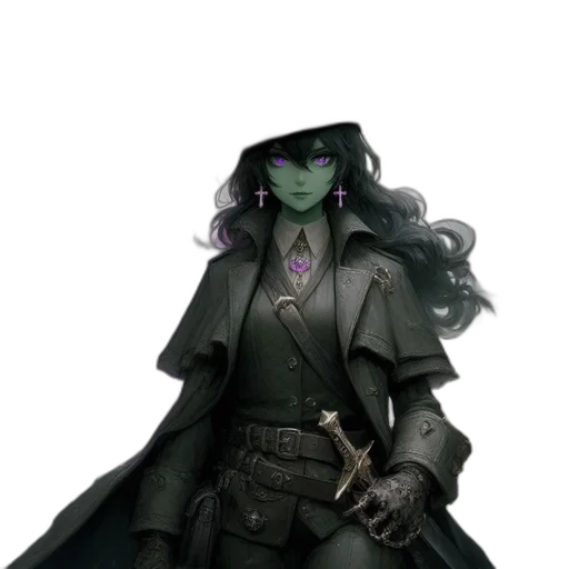 staff, jacket, jewelry, concept art transparent PNG cut-out