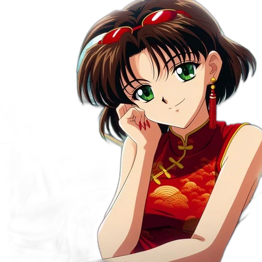 jewelry, dress, anime, photorealistic transparent PNG cut-out