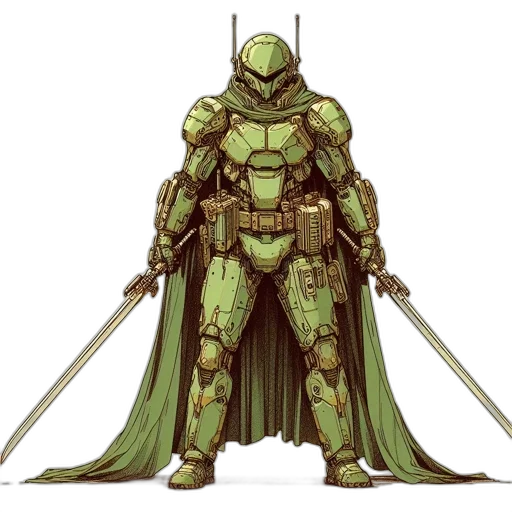 sword, robot, concept art, comic book art transparent PNG cut-out