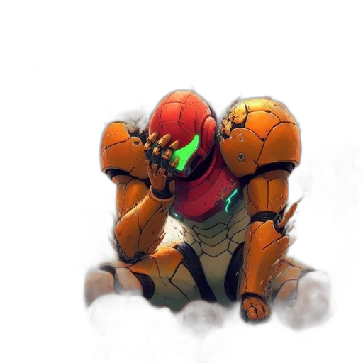 robot, mask, creature, weapon transparent PNG cut-out