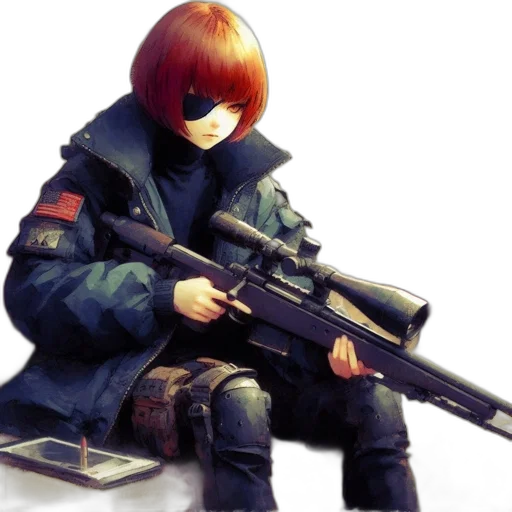 weapon, jacket, concept art, cyberpunk transparent PNG cut-out