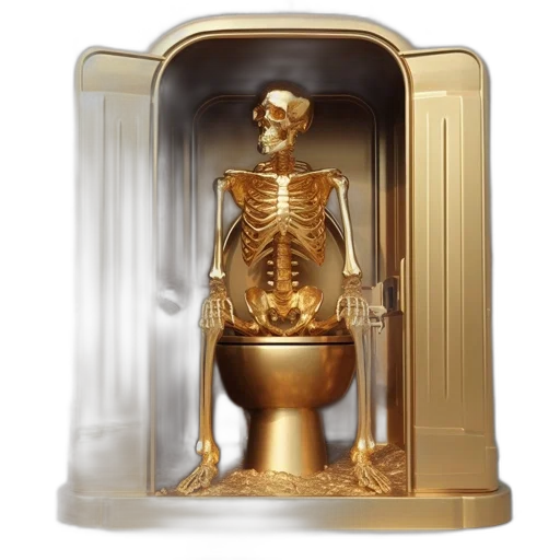 furniture, jewelry, 3d render, golden transparent PNG cut-out