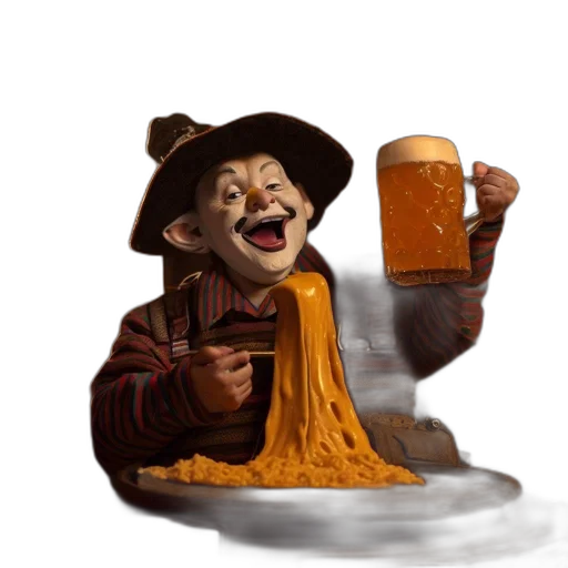 hat, food, face, concept art transparent PNG cut-out