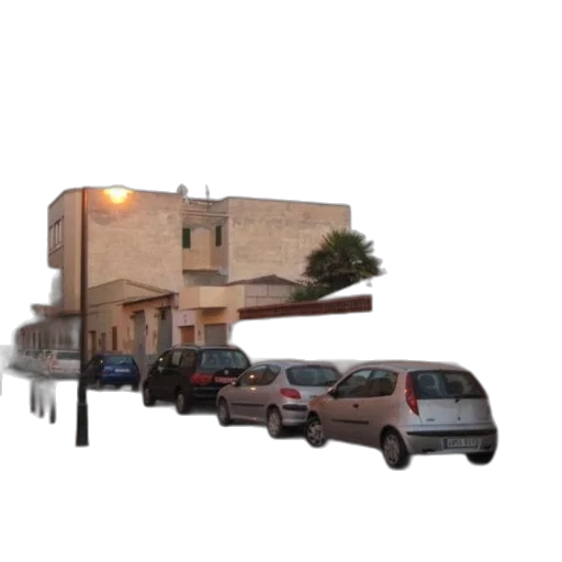 building, car, 3d render, photorealistic transparent PNG cut-out
