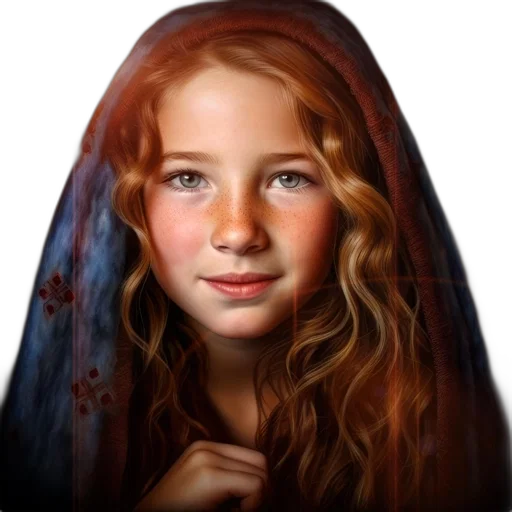 face, crown, dress, photorealistic transparent PNG cut-out