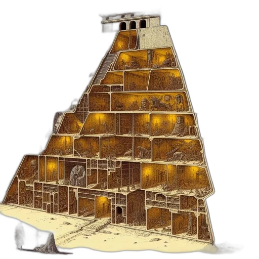 building, jewelry, concept art, 3d render transparent PNG cut-out