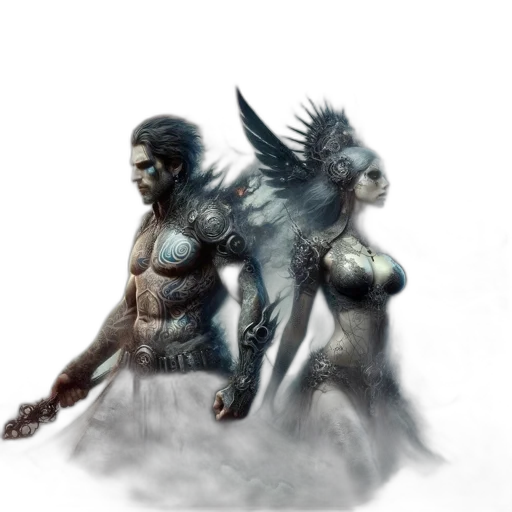 fantasy art, concept art, pixel art, 3d render transparent PNG cut-out
