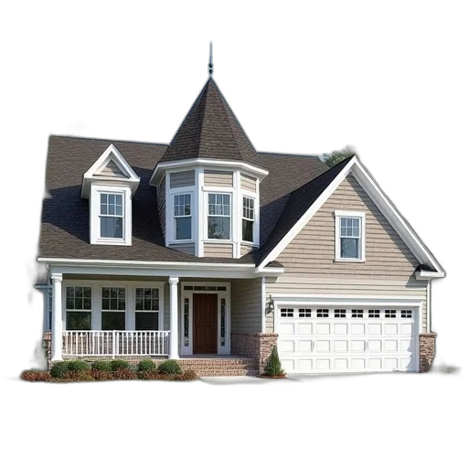 building, 3d render, photorealistic, one transparent PNG cut-out