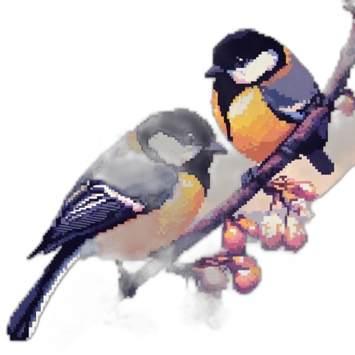 animal, staff, pixel art, oil painting transparent PNG cut-out