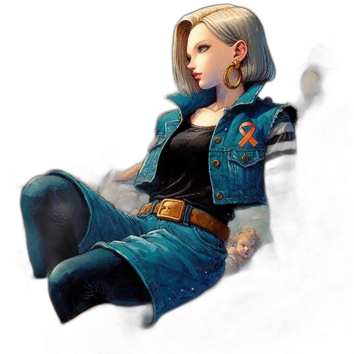 jacket, robot, face, staff transparent PNG cut-out