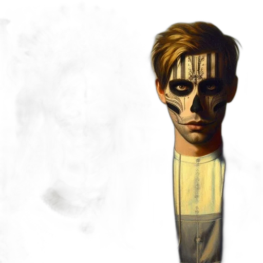 face, mask, staff, concept art transparent PNG cut-out