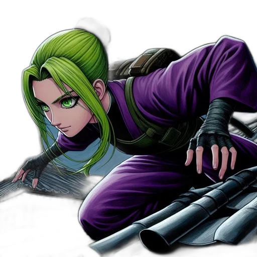 weapon, jacket, sword, comic book art transparent PNG cut-out