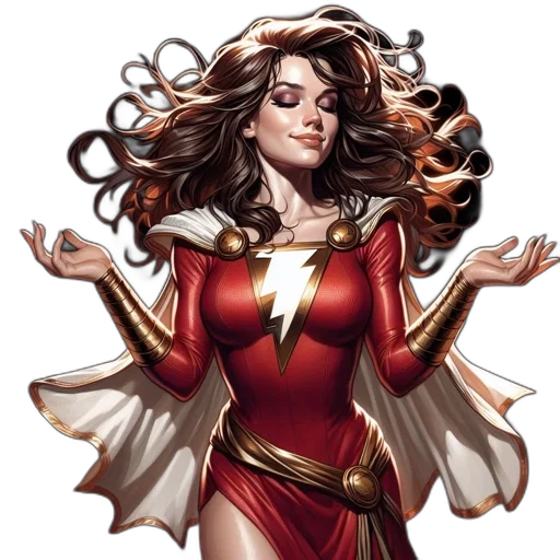 comic book art, concept art, fantasy art, female transparent PNG cut-out