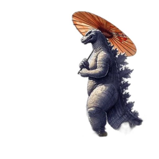 creature, umbrella, dragon, hat transparent PNG cut-out