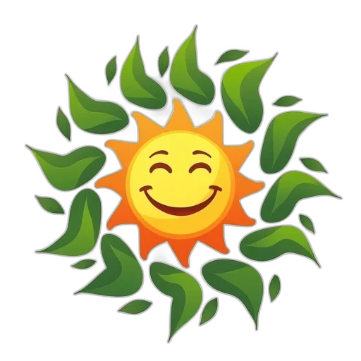green, stylized, emblem, featuring transparent PNG cut-out