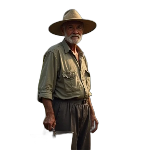 staff, hat, animal, jacket transparent PNG cut-out