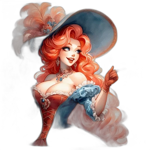 hat, fantasy art, watercolor, concept art transparent PNG cut-out