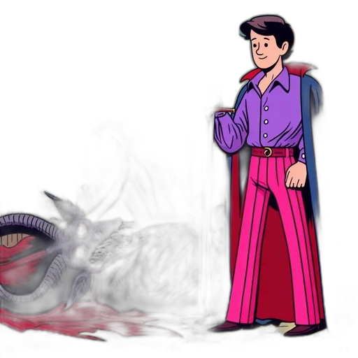 dragon, creature, staff, sword transparent PNG cut-out