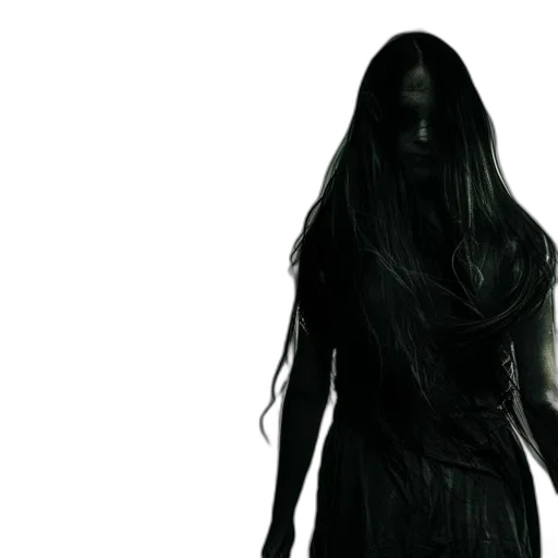 dress, hair, creature, mask transparent PNG cut-out