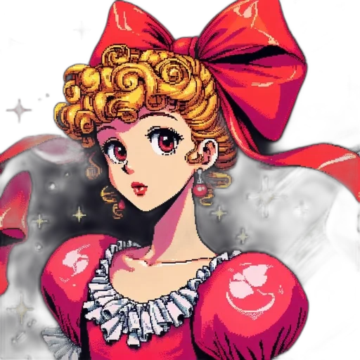 dress, staff, crown, anime transparent PNG cut-out