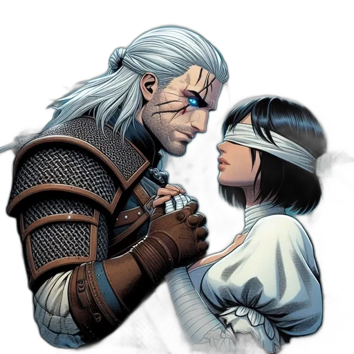 sword, face, fantasy art, concept art transparent PNG cut-out