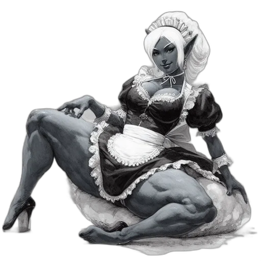 dress, concept art, fantasy art, comic book art transparent PNG cut-out