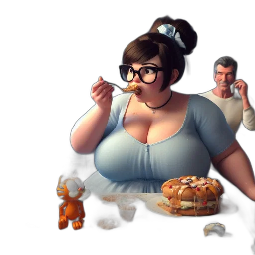 food, concept art, 3d render, photorealistic transparent PNG cut-out