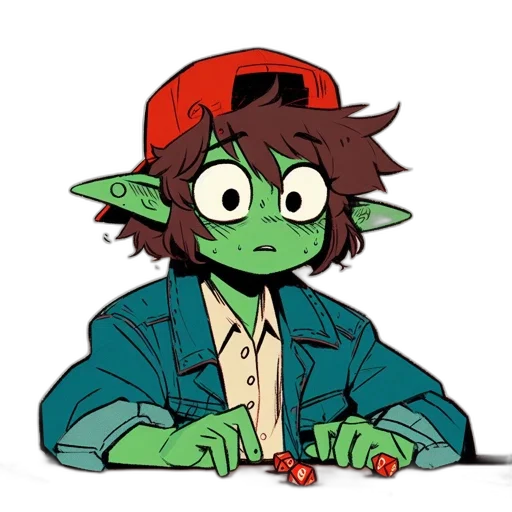 hat, staff, creature, jacket transparent PNG cut-out
