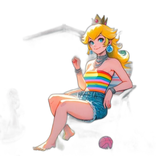 dress, staff, crown, concept art transparent PNG cut-out